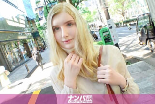 200GANA-2491 マジ軟派、初撮。 1641 表参道を颯爽と歩く正真正銘の金髪白人美女！耳に優しく触れると呆けた表情に…押しに弱いのか、流されるまま真っ白な裸体を披露！日本人の真心こめた丁寧かつ激しいSEXに身を震わせる！！