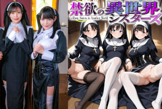 [モザイク破壊]STCVS-043 【禁欲の異世界シスターズ】①女しかいない世界に召喚？修道院長によるフェラ抜きテイスティング‼②生まれて初めての男に驚愕⁉その場で処女喪失！③むっつり不良シスターも参戦！中出しし放題の4P⁉【妄想エロマン♯アンナ＆オネット＆シャロン】